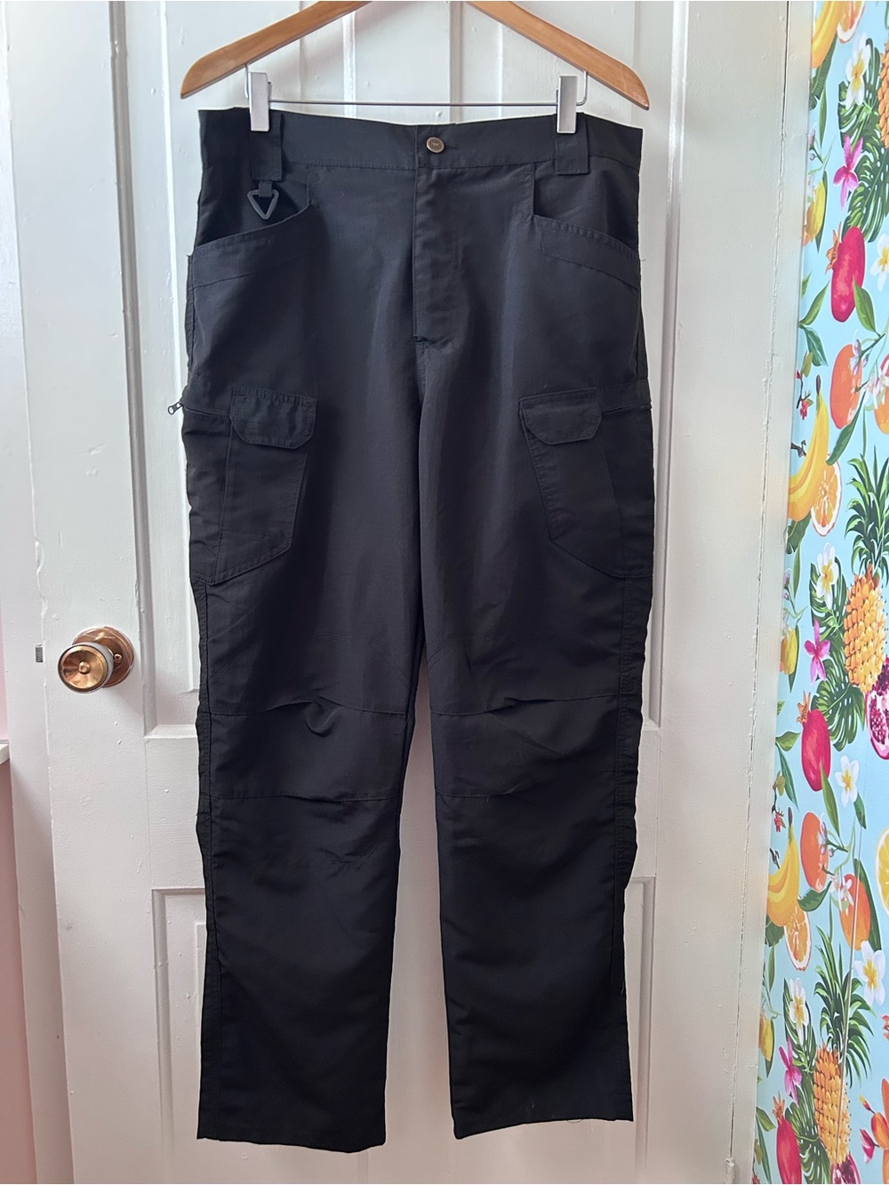 Tactical Series Black Ripstop Cargo Pants - Size Large